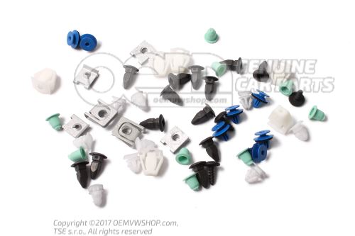 1 set attachment parts for wheel housing liner 8U0098629