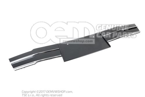 License plate bracket dark chrome high gloss