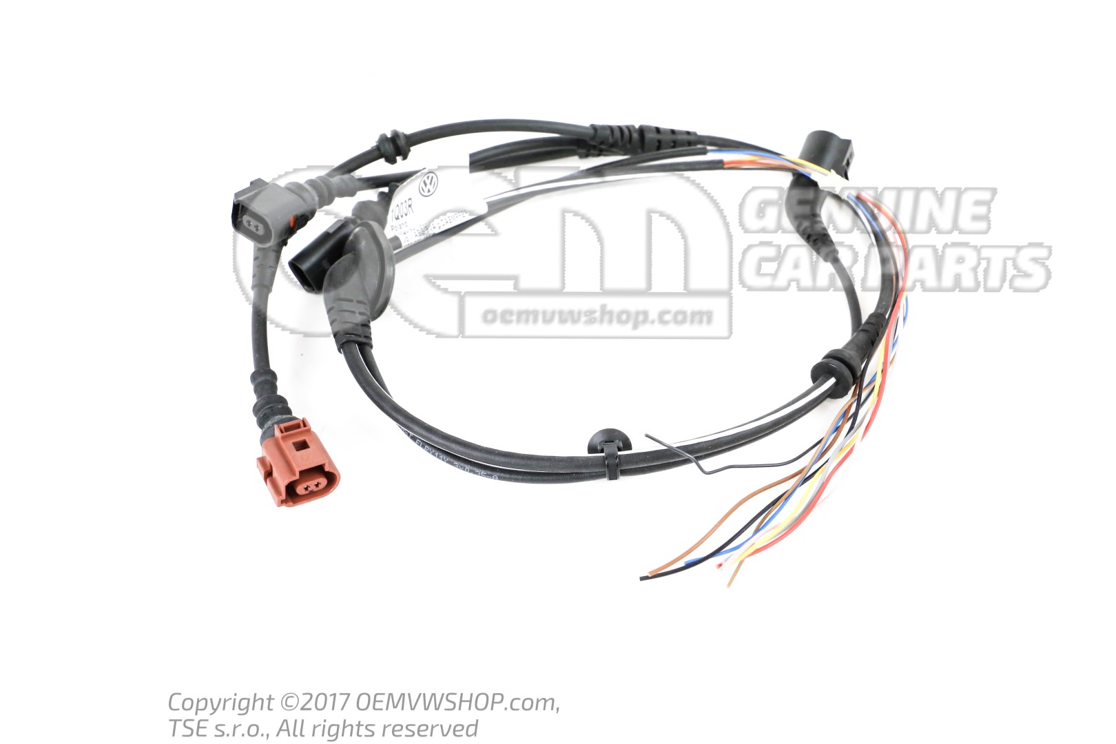 Wiring set for speed sensor and brake wear indicator