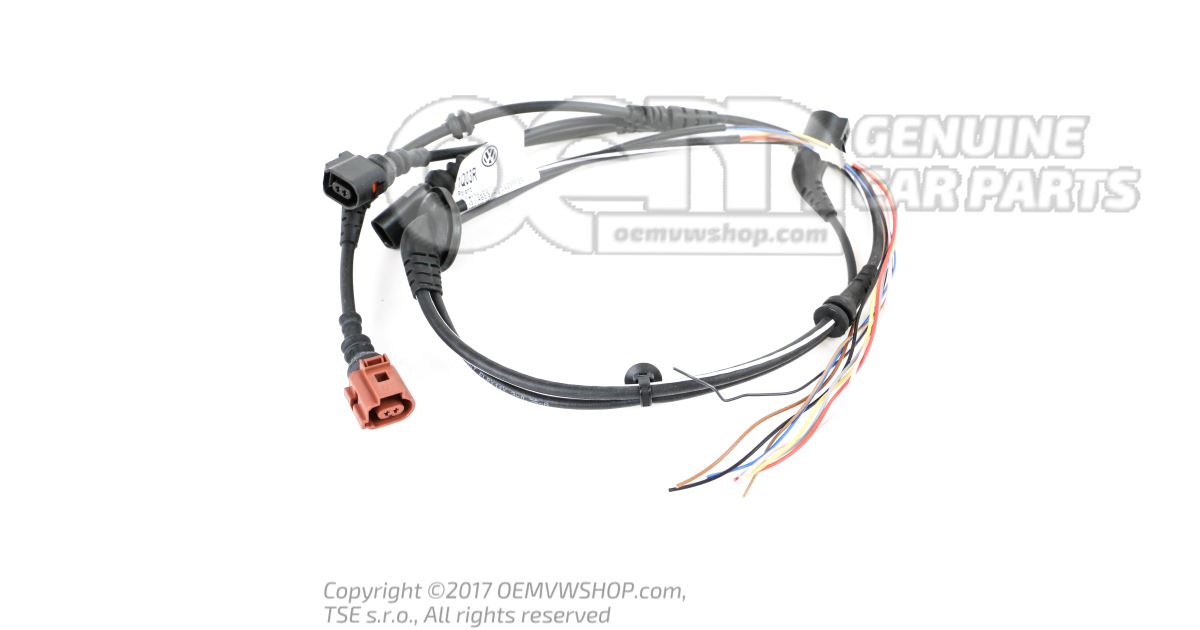 Wiring set for speed sensor and brake wear indicator